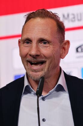 Trainer Mauro Lustrinelli PK Pressekonferenz zur Vorstellung des neuen Cheftrainers Fußball Fussball Bundesliga Herren DFL Saison 2025 2026 21.05.2026 1.FC Union Berlin FCU DFL regulations prohibit any use of photographs as image sequences and or quasi-video.