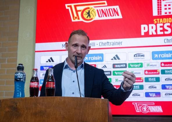 Fußball, Herren, Saison 2025 2026, 1. Bundesliga, 1. FC Union Berlin, Pressekonferenz, Trainer Mauro Lustrinelli (1. FC Union Berlin), 21.05. 2026, Copyright: xMatthiasxKochx