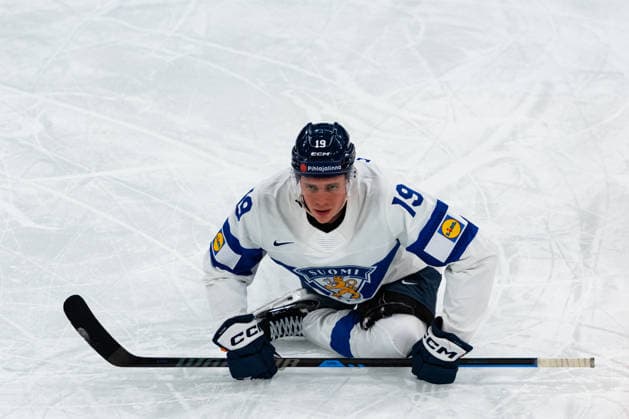 ZURICH, SWITZERLAND - MAY 21: Waltteri Maralae (Finland, 19) during warm up before the Preliminary Round - Group A Match 29 between Latvia and Finland at the IIHF Ice hockey, Eishockey World Championship, WM, Weltmeisterschaft 2026, Swiss Life Arena on May 21, 2026 in Zurich, Switzerland. Zurich Switzerland Copyright: xTimoxSteinx