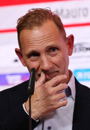Trainer Mauro Lustrinelli PK Pressekonferenz zur Vorstellung des neuen Cheftrainers Fußball Fussball Bundesliga Herren DFL Saison 2025 2026 21.05.2026 1.FC Union Berlin FCU DFL regulations prohibit any use of photographs as image sequences and or quasi-video.