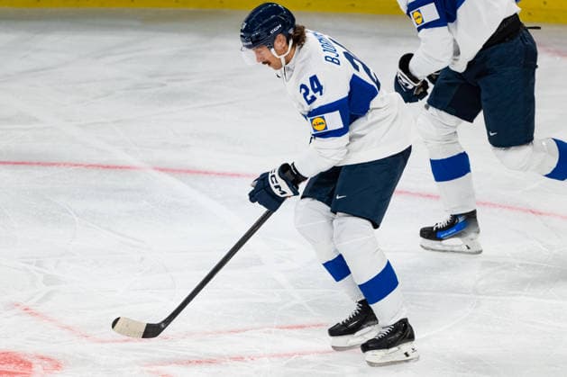 ZURICH, SWITZERLAND - MAY 21: Hannes Bjoerninen (Finland, 24) during his goal celebration during the Preliminary Round - Group A Match 29 between Latvia and Finland at the IIHF Ice hockey, Eishockey World Championship, WM, Weltmeisterschaft 2026, Swiss Life Arena on May 21, 2026 in Zurich, Switzerland. Zurich Switzerland Copyright: xTimoxSteinx