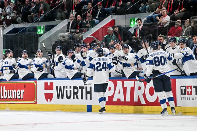 ZURICH, SWITZERLAND - MAY 21: Hannes Bjorninen of Finland celebrates his goal during the 2026 IIHF Ice hockey, Eishockey World Championship, WM, Weltmeisterschaft Switzerland game between Latvia and Finland at Swiss Life Arena on May 21, 2026 in Zurich, Zurich. Zurich Swiss Life Arena Zurich Switzerland Copyright: xJustPictures.ch AndreaxBrancax jp-en-EuSpIm-JP7_ANB_Lat_Fin_21052026_9835