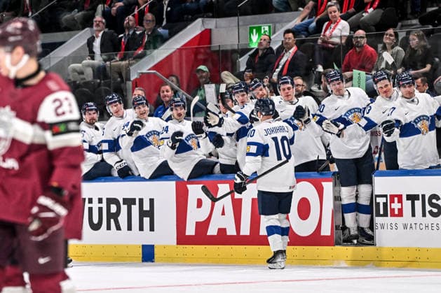 ZURICH, SWITZERLAND - MAY 21: Henri Jokiharju of Finland celebrates his goal during the 2026 IIHF Ice hockey, Eishockey World Championship, WM, Weltmeisterschaft Switzerland game between Latvia and Finland at Swiss Life Arena on May 21, 2026 in Zurich, Zurich. Zurich Swiss Life Arena Zurich Switzerland Copyright: xJustPictures.ch AndreaxBrancax jp-en-EuSpIm-JP7_ANB_Lat_Fin_21052026_9950