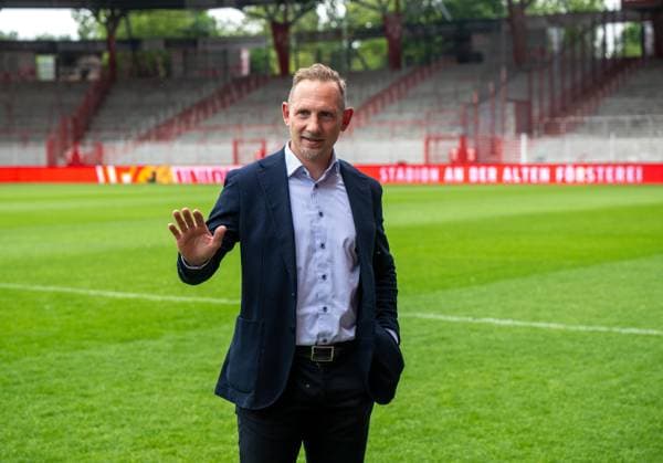 Fußball, Herren, Saison 2025 2026, 1. Bundesliga, 1. FC Union Berlin, Pressekonferenz, Trainer Mauro Lustrinelli (1. FC Union Berlin) im Stadion An der Alten Försterei, 21.05. 2026, Copyright: xMatthiasxKochx