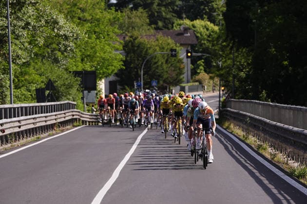 The pack rides during Stage 12 of the Giro d™Italia, from Imperia to Novi Ligure, Italy, Thursday, May 21, 2026.  Copyright: xMarcoxAlpozzi LaPressex