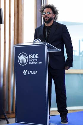 May 21, 2026, Madrid, Madrid, Spain: Marcelo Vieira, a former soccer player, receives the Legend Award during the 2026 ISC Awards Ceremony, which took place.as part of the ISDE Sports Convention, at the Official College of Architects of Madrid, on May 21, 2026, in Madrid, Spain. ISDE Sports Convention - ISC Awards Ceremony - ZUMAa181 20260521_zaa_a181_048 Copyright: xIrinaxR.xHipolitox