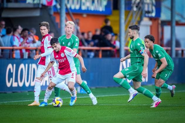 VOLENDAM , 21-05-2026 , Kras Stadium, season 2025 2026 , Play-offs for European football , Dutch Eredivisie Football . Match between Ajax and FC Groningen , picture shows Ajax player Lucas Rosa Ajax - Groningen (play off)  x203865068x Copyright: