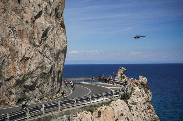 The pack rides during Stage 12 of the Giro d’Italia, from Imperia to Novi Ligure, Italy, Thursday, May 21, 2026.  Copyright: xMarcoxAlpozzi LaPressex