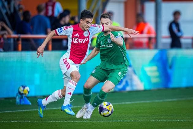 VOLENDAM , 21-05-2026 , Kras Stadium, season 2025 2026 , Play-offs for European football , Dutch Eredivisie Football . Match between Ajax and FC Groningen , picture shows Ajax player Lucas Rosa Ajax - Groningen (play off)  x203865207x Copyright: