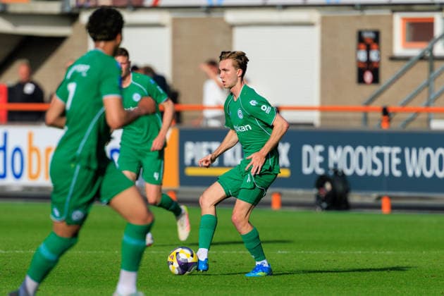 2026-05-21 AFC Ajax v FC Groningen - Dutch Eredivisie Play-Offs VOLENDAM, NETHERLANDS - MAY 21: Tygo Land of FC Groningen during the Dutch Eredivisie Play-Offs match between AFC Ajax and FC Groningen at Kras Stadion on May 21, 2026 in Volendam, Netherlands. Volendam Kras Stadion Netherlands Content not available for redistribution in The Netherlands directly or indirectly through any third parties. Copyright: xMarcelxvanxPlateringenx