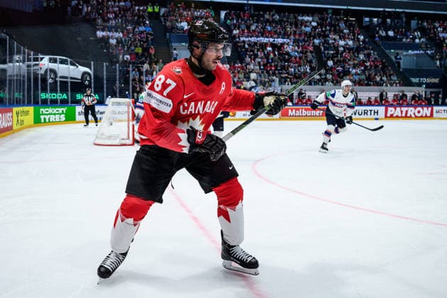 260521 Sidney Crosby of Canada during the 2026 IIHF Ice hockey, Eishockey World Championship, WM, Weltmeisterschaft between Canada and Norway on May 21, 2026 in Fribourg. Photo: Jesper Zerman BILDBYRAN kod JZ JZ0724 ishockey ice hockey ishockey-vm 2026 vm 2026 iihf world championship kanada canada norge norway bbeng Copyright: JESPERxZERMAN BB260521JZ121