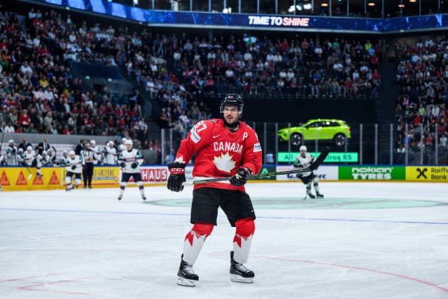 260521 Sidney Crosby of Canada during the 2026 IIHF Ice hockey, Eishockey World Championship, WM, Weltmeisterschaft between Canada and Norway on May 21, 2026 in Fribourg. Photo: Jesper Zerman BILDBYRAN kod JZ JZ0724 ishockey ice hockey ishockey-vm 2026 vm 2026 iihf world championship kanada canada norge norway bbeng Copyright: JESPERxZERMAN BB260521JZ132