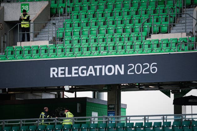 Relegation: VfL Wolfsburg vs. SC Paderborn, 21.05.2026 Relegation 2026, Aufschrift im Stadion; Fußball, 1. Bundesliga, Relegation, Hinspiel: VfL Wolfsburg vs. SC Paderborn am 21.05.2026 in der Volkswagen Arena, Wolfsburg DFL REGULATIONS PROHIBIT ANY USE OF PHOTOGRAPHS AS IMAGE SEQUENCES AND OR QUASI-VIDEO. Copyright: xBEAUTIFULxSPORTS Tonhäuserx