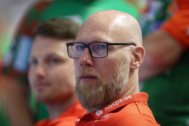 21.05.2026, xtgx, Handball, Daikin HBL, SC Magdeburg - SG Flensburg Handewitt v.l. Ales Pajovic (Flensburg, Trainer) Portrait, Portraet, Einzelbild Magdeburg