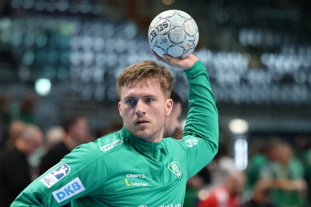 Deutschland: Handballbundesliga 2025 - 2026, 32. Spieltag - SC DHfK Leipzig gegen MT Melsungen, Quarterback Immobilien Arena (Leipzig): Franz Semper (SC DHfK Leipzig, 32) Copyright: xLucasxWalterx
