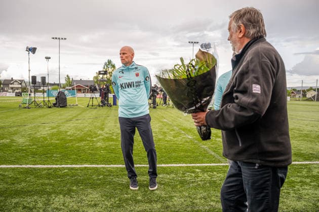 260521 Head coach Stale Solbakken of the Norwegian national football team during a presentation of the squad selection ahead of the FIFA World Cup, WM, Weltmeisterschaft, Fussball on May 21, 2026 in Grue. Photo: Vegard Grott BILDBYRAN kod VG VG0924 bbeng fotball fotboll football soccer norge norway press conference, PK, Pressekonferenz pressekonferanse fifa world cup fotball vm vm 2026 uttak kirkenaer Copyright: VEGARDxGRoTT BB260521VG004