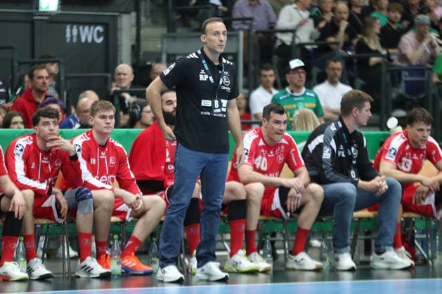 Handball DAIKIN HBL, SC DHfK Leipzig - MT Melsungen; 21.05.2026 Trainer Roberto Garcia Parrondo (MT Melsungen). Handball, DAIKIN HBL, 1. Bundesliga, Saison 2025 2026, 32. Spieltag: SC DHfK Leipzig vs. MT Melsungen am 21.05.2026 in der Quarterback Immobilien Arena Leipzig. Copyright: xBEAUTIFULxSPORTS JanxKaeferx