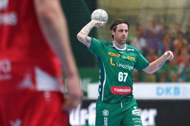Handball DAIKIN HBL, SC DHfK Leipzig - MT Melsungen; 21.05.2026 Dean Bombac (67, SC DHfK Leipzig). Handball, DAIKIN HBL, 1. Bundesliga, Saison 2025 2026, 32. Spieltag: SC DHfK Leipzig vs. MT Melsungen am 21.05.2026 in der Quarterback Immobilien Arena Leipzig. Copyright: xBEAUTIFULxSPORTS JanxKaeferx
