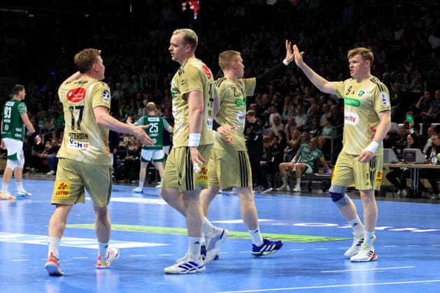 DEU, DHB, 1.HBL, Fuechse Berlin vs. Hannover Burgdorf, 21.05.2026, Max-Schmeling-Halle, Berlin, DEU, DHB, 1.HBL, Fuechse Berlin vs. Hannover Burgdorf, im Bild Hannover-Burgdorf-Spielerkreis