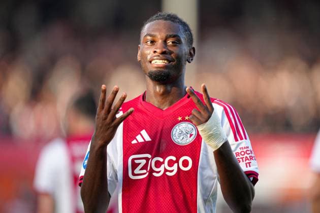 VOLENDAM , 21-05-2026 , Kras Stadium, season 2025 2026 , Play-offs for European football , Dutch Eredivisie Football . Match between Ajax and FC Groningen , picture shows Ajax player Jorthy Mokio Ajax - Groningen (play off)  x203866677x Copyright:
