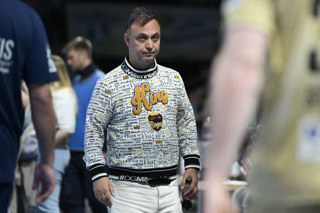 21.05.2026, xlakx, Handball Daikin HBL, Fuechse Berlin - TSV Hannover-Burgdorf v.l. Bob Hanning (Fuechse Berlin Geschaeftsfuehrer) enttaeuscht, schaut enttaeuscht, niedergeschlagen, disappointed Berlin