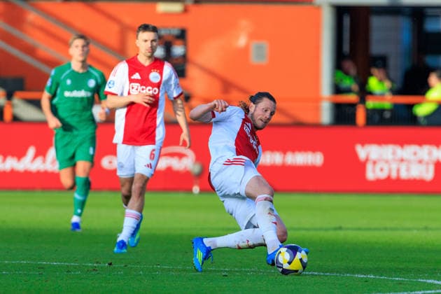 2026-05-21 AFC Ajax v FC Groningen - Dutch Eredivisie Play-Offs VOLENDAM, NETHERLANDS - MAY 21: Wout Weghorst of Ajax during the Dutch Eredivisie Play-Offs match between AFC Ajax and FC Groningen at Kras Stadion on May 21, 2026 in Volendam, Netherlands. Volendam Kras Stadion Netherlands Content not available for redistribution in The Netherlands directly or indirectly through any third parties. Copyright: xMarcelxvanxPlateringenx
