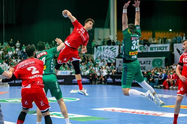 Aaron Mensing (MT Melsungen, 33) wirft den Ball, SC DHfK Leipzig vs MT Melsungen, Handball, 1. Bundesliga, 32. Spieltag, Saison 2025 2026, 21.05.2026, SC DHfK Leipzig vs MT Meslungen, Handball, 1. Bundesliga, 32. Spieltag, Saison 2025 2026, 21.05.2026 Leipzig Copyright: xEibner-Pressefoto LauraxRoemerx EP_LRR