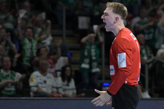 21.05.2026, xlakx, Handball Daikin HBL, Fuechse Berlin - TSV Hannover-Burgdorf v.l. Lasse Ludwig (Fuechse Berlin) Jubel Berlin