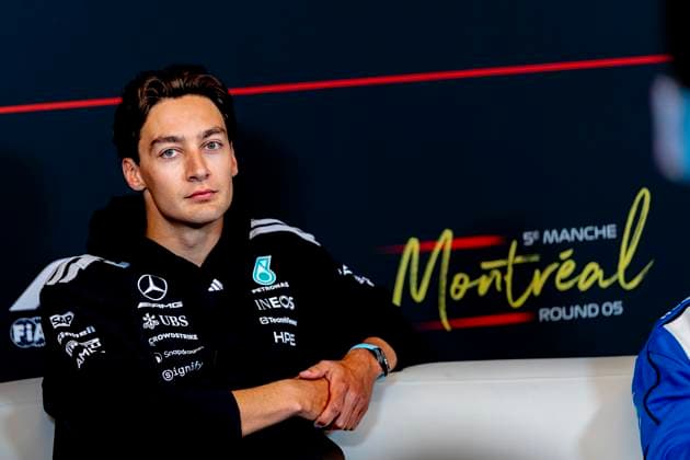 MONTREAL - Formula 1 driver George Russell of Mercedes AMG-Petronas Formula One Team during the Formula 1 Canada Race at the Circuit Gilles Villeneuve on May 21, 2026 in Montreal, Canada. (Photo by DeFodi Images) -