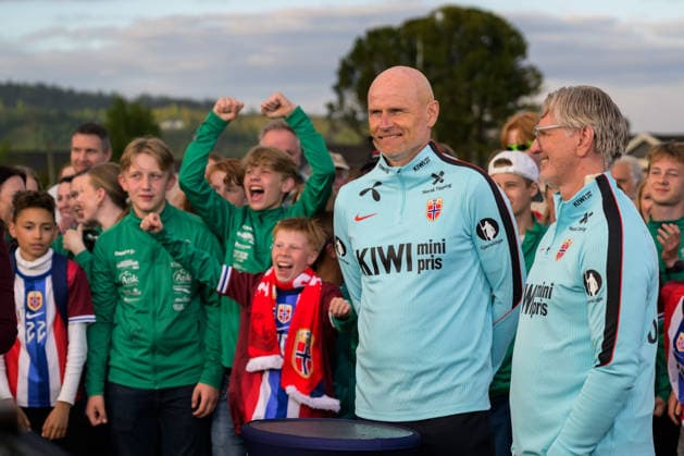 260521 Head coach Stale Solbakken of the Norwegian national football team during a presentation of the squad selection ahead of the FIFA World Cup, WM, Weltmeisterschaft, Fussball on May 21, 2026 in Grue. Photo: Vegard Grott BILDBYRAN kod VG VG0924 bbeng fotball fotboll football soccer norge norway press conference, PK, Pressekonferenz pressekonferanse fifa world cup fotball vm vm 2026 uttak kirkenaer Copyright: VEGARDxGRoTT BB260521VG009