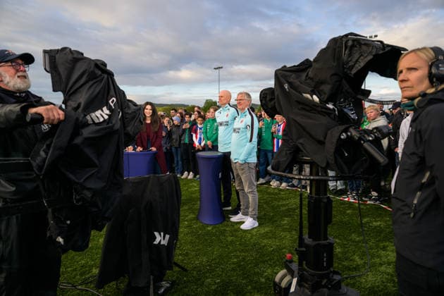 260521 Head coach Stale Solbakken of the Norwegian national football team during a presentation of the squad selection ahead of the FIFA World Cup, WM, Weltmeisterschaft, Fussball on May 21, 2026 in Grue. Photo: Vegard Grott BILDBYRAN kod VG VG0924 bbeng fotball fotboll football soccer norge norway press conference, PK, Pressekonferenz pressekonferanse fifa world cup fotball vm vm 2026 uttak kirkenaer Copyright: VEGARDxGRoTT BB260521VG010