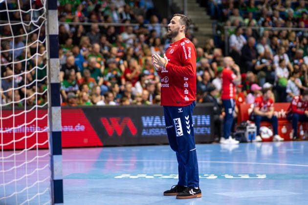 Deutschland: HBL DAIKIN Handball Bundesliga 2025 - 2026, 30. Spieltag - SC Magdeburg vs SG Flensburg Handewitt - GETEC Arena (Magdeburg): Benjamin Buric (SG Flensburg-Handewitt, 1) Einzelbild Copyright: xTomxLauruschkatx