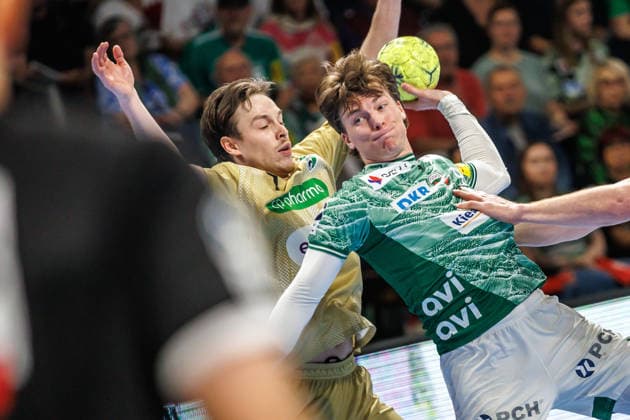 Berlin, 21.05.26, Handball: Bundesliga, Fuechse Berlin - TSV Hannover-Burgdorf, 32. Spieltag, Max-Schmeling-Halle. Nils Lichtlein (Fuechse Berlin) wirft den Ball auf das Tor. Fuechse Berlin - TSV Hannover-Burgdorf