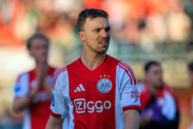 2026-05-21 AFC Ajax v FC Groningen - Dutch Eredivisie Play-Offs VOLENDAM, NETHERLANDS - MAY 21: Youri Regeer of Ajax during the Dutch Eredivisie Play-Offs match between AFC Ajax and FC Groningen at Kras Stadion on May 21, 2026 in Volendam, Netherlands. Volendam Kras Stadion Netherlands Content not available for redistribution in The Netherlands directly or indirectly through any third parties. Copyright: xMarcelxvanxPlateringenx