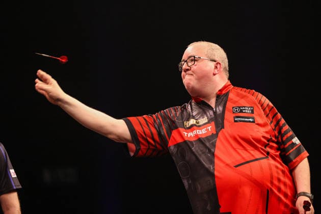 RECORD DATE NOT STATED 21st May 2026, Utilita Arena, Sheffield, Yorkshire, England; 2026 PDC Bet MGM Premier League Darts Night Sixteen; Stephen Bunting in action AidanxHunter