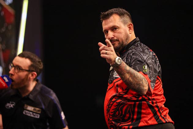 RECORD DATE NOT STATED 21st May 2026, Utilita Arena, Sheffield, Yorkshire, England; 2026 PDC Bet MGM Premier League Darts Night Sixteen; Jonny Clayton celebrates after winning a leg AidanxHunter