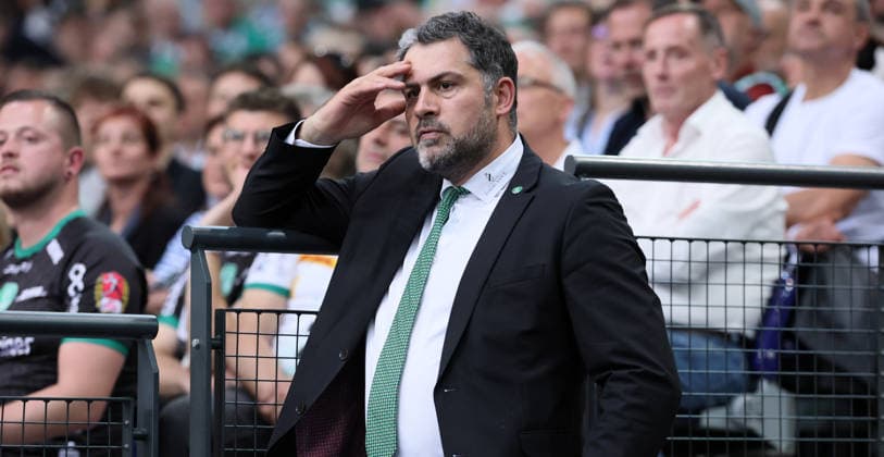 Leipzig, 21.05.2026, Arena Leipzig, Handball, Bundesliga, 32.Spieltag , SC DHfK Leipzig vs. MT Melsungen , Im Bild; Geschäftsführer Karsten Günther Guenther, DHfK Leipzig. , Nur zur redaktionellen Nutzung. Only editorial use. , DHB HBL regulations prohibit any use of photographs as image sequences and or quasi-video. ,