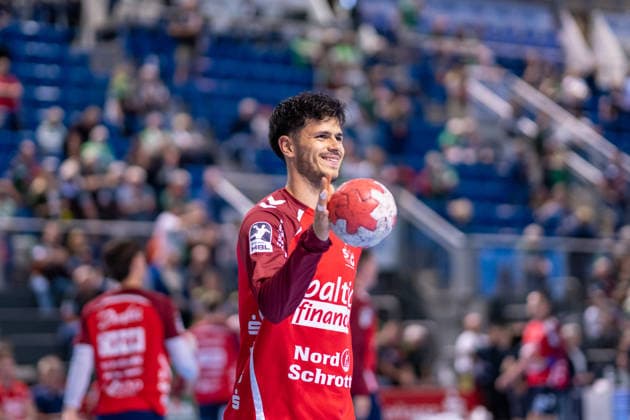 Deutschland: HBL DAIKIN Handball Bundesliga 2025 - 2026, 30. Spieltag - SC Magdeburg vs SG Flensburg Handewitt - GETEC Arena (Magdeburg): Patrick Volz (SG Flensburg-Handewitt, 28) Einzelbild Copyright: xTomxLauruschkatx