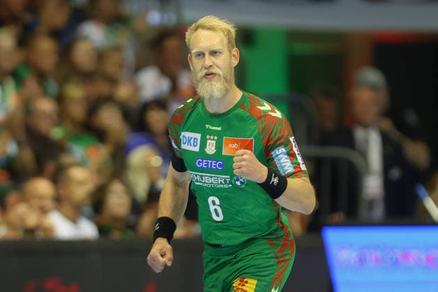 21.05.2026, xtgx, Handball, Daikin HBL, SC Magdeburg - SG Flensburg Handewitt v.l. Matthias Musche (Magdeburg, 6) Jubel, Torjubel, jubelt ueber das Tor, celebrate the goal, celebration Magdeburg