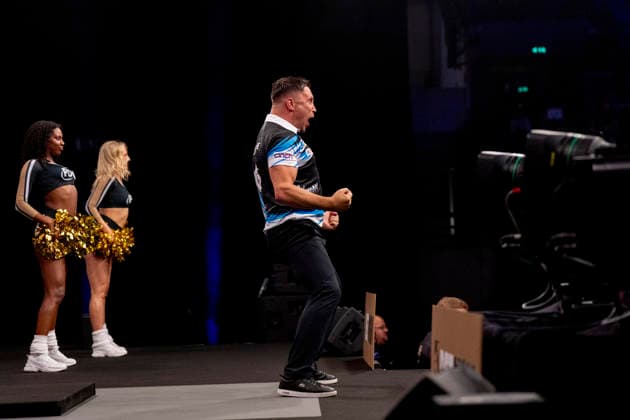 2026 BetMGM Premier League Darts, Night 16, Sheffield Gerwyn Price walks on during the 2026 BetMGM Premier League Darts, Night 16 at the Utilita Arena, Sheffield, England on 21 May 2026 Credit: Alex Young Every Second Media Editorial use only. All images are copyright Every Second Media Limited. No images may be reproduced without prior permission. Copyright: xIMAGO EveryxSecondxMediax ESM-2003-0032 AlexxYoungx xEveryxSecondxMediax