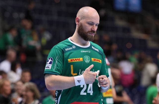 Leipzig, 21.05.2026, Arena Leipzig, Handball, Bundesliga, 32.Spieltag , SC DHfK Leipzig vs. MT Melsungen 27:33 (12:13), Im Bild; Enttäuschung bei Leipzig. Moritz Preuss (24, Leipzig). , Nur zur redaktionellen Nutzung. Only editorial use. , DHB HBL regulations prohibit any use of photographs as image sequences and or quasi-video. ,