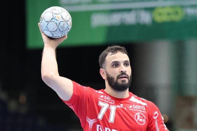 Deutschland: Handballbundesliga 2025 - 2026, 32. Spieltag - SC DHfK Leipzig gegen MT Melsungen, Quarterback Immobilien Arena (Leipzig): Mohamed Amine Darmoul (MT Melsungen, 71) Freisteller Copyright: xLucasxWalterx