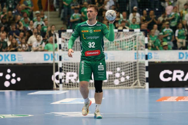 Deutschland: Handballbundesliga 2025 - 2026, 32. Spieltag - SC DHfK Leipzig gegen MT Melsungen, Quarterback Immobilien Arena (Leipzig): Franz Semper (SC DHfK Leipzig, 32) Copyright: xLucasxWalterx