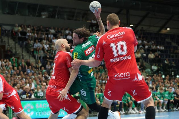 Deutschland: Handballbundesliga 2025 - 2026, 32. Spieltag - SC DHfK Leipzig gegen MT Melsungen, Quarterback Immobilien Arena (Leipzig): Dean Bombac (SC DHfK Leipzig, 67) Copyright: xLucasxWalterx