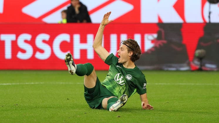 VfL vs. Paderborn, Relegation Wolfsburg, 21.05.2026, Fußball, Herren, Relegation, Saison 2025 2026, VfL Wolfsburg vs. SC Paderborn 07: Mattias Svanberg (VfL Wolfsburg) (DFL DFB REGULATIONS PROHIBIT ANY USE OF PHOTOGRAPHS as IMAGE SEQUENCES and or QUASI-VIDEO) Volkswagen Arena Niedersachsen Deutschland