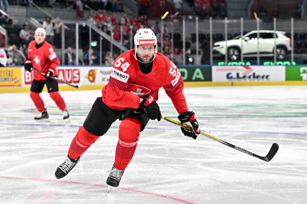 ZURICH, SWITZERLAND - MAY 21: Christian Marti in action during the 2026 IIHF Ice hockey, Eishockey World Championship, WM, Weltmeisterschaft Switzerland game between Switzerland and Great Britain at Swiss Life Arena on May 21, 2026 in Zurich, Zurich. Zurich Swiss Life Arena Zurich Switzerland Copyright: xJustPictures.ch AndreaxBrancax jp-en-EuSpIm-JP7_ANB_Sui_GB_21052026_0830
