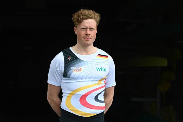 Paul KLAPPERICH, Ruderer, Deutschlandachter Portraet, Portrait, Porträt, Einzelbild, angeschnittenes Einzelmotiv, Rudern, Praesentation Deutschland-Achter der Saison 2026, am 21.05.2026 in Dortmund Deutschland. Â