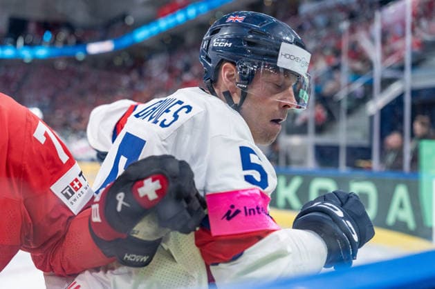 21 05 2026, Zurich, Swiss Life Arena, Ice hockey, Eishockey World Championships: Switzerland - Great Britain, 5 Ben Davies (Great Britain) Zurich Swiss Life Arena Zurich Switzerland Copyright: xJustPictures.ch StefanxEmchx jp-de-StEm-DSC0076720260521