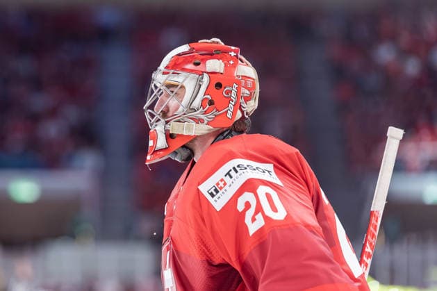 21 05 2026, Zurich, Swiss Life Arena, Ice hockey, Eishockey World Championships: Switzerland - Great Britain, 20 goalkeeper Reto Berra (Switzerland) Zurich Swiss Life Arena Zurich Switzerland Copyright: xJustPictures.ch StefanxEmchx jp-de-StEm-DSC0113420260521