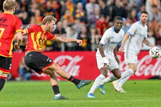 260521 KV Mechelen vs Club Brugg Bouke Boersma (28) of KV Mechelen and Joel Ordonez (4) of Club Brugge pictured in action during the Jupiler Pro League season 2025 - 2026 matchday 9 game in the Champions Play offs between KV Mechelen and Club Brugge KV on May 21 , 2026 in Mechelen, Belgium. (Photo by David Catry Isosport) Mechelen Belgium  Copyright: xDavidxCatryx 20260521DC2_2750
